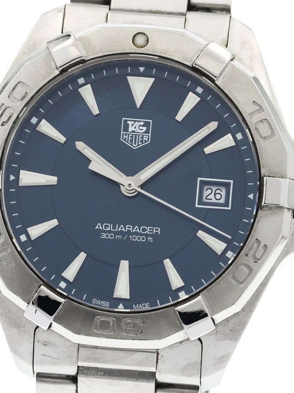 TAG HEUER Aqua racer WAY1112 Date Navy Dial Quartz Men's Watch_942364
